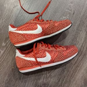 Nike red polka dot  style sneakers